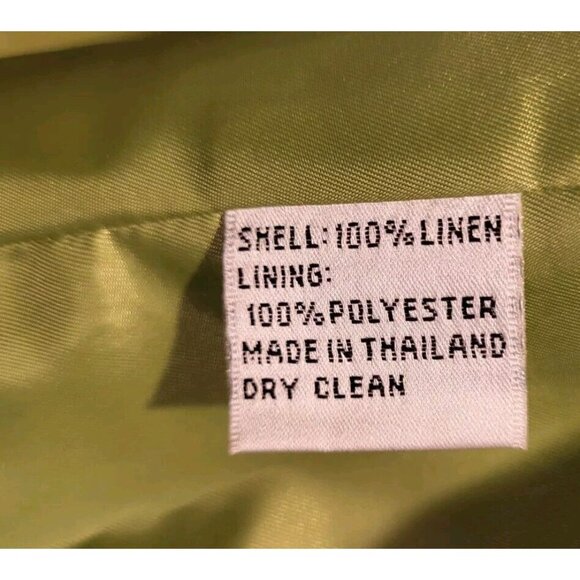 Talbots Spring Green 100% Irish Linen 3 Button Blazer Lined Sz 14p - Picture 7 of 7